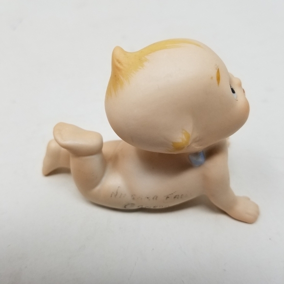 Vintage Kewpie Doll Figurine Lefton Japan Sad Face Baby Bisque Porcelain 60s - Picture 3 of 9